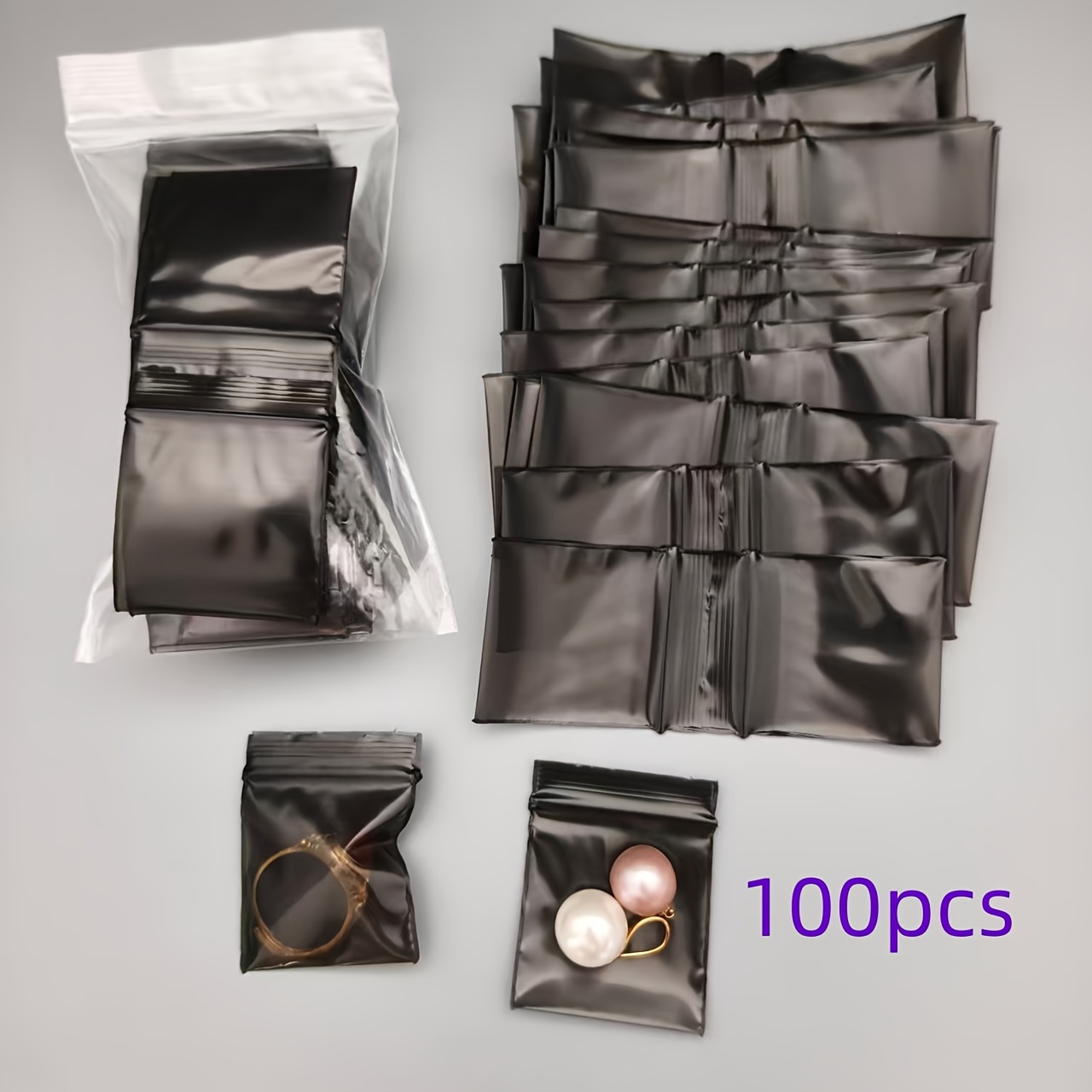 TEMU 100pcs Packaging Bags, Small Transparent Pouches, Party Favor Bags | Mini Sealable Bags, Reusable,, Moisture-proof, Dust-proof. For Jewelry,