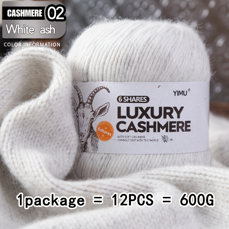 Image of 6 Strands Of Cashmere Yarn, 100.00% Cashmere Yarn, Soft And Warm Yarn, Diy Hat, Scarf, Sweater, Woolen Pants