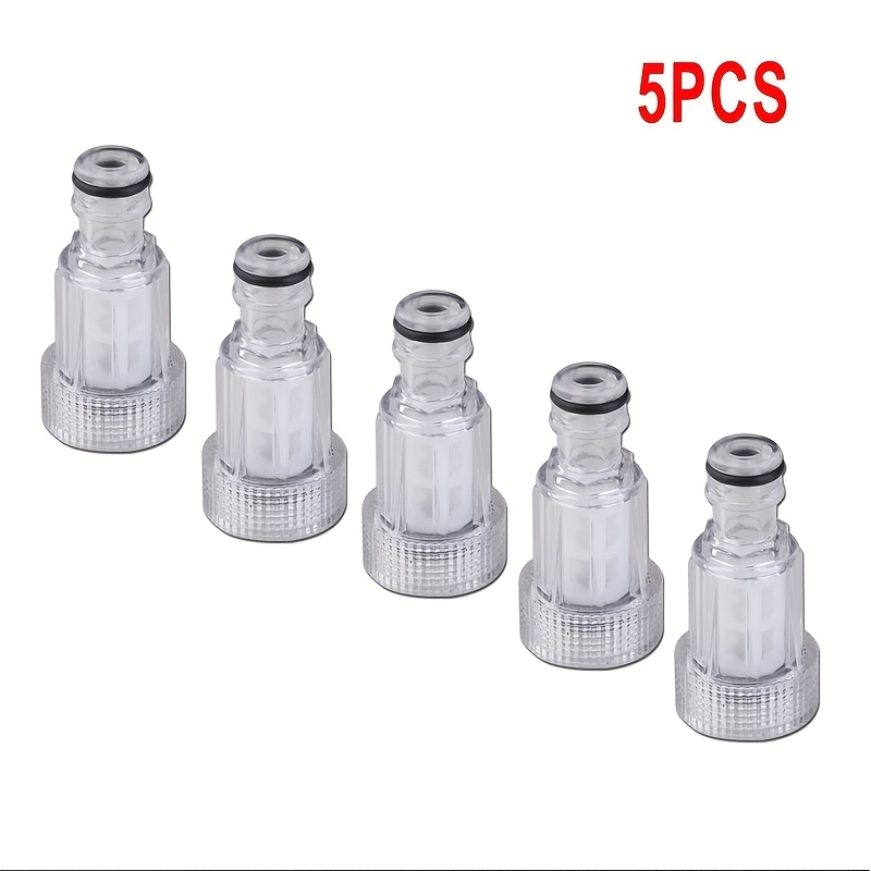TEMU 5pcs Set 175psi High Pressure Washer Water Filter Car Wash Machine Water Connector Suitable For K7 Pressure Washers