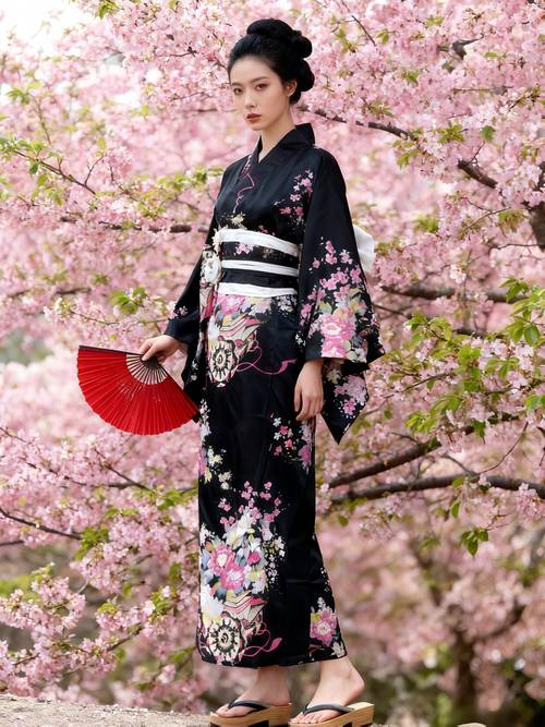 ethnic style japanese kimono yukata anime inspired womens kimono robe geisha costume traditional modified printed cardigan robe set stage performance outfit adult womens kimono back pad set halloween party womens