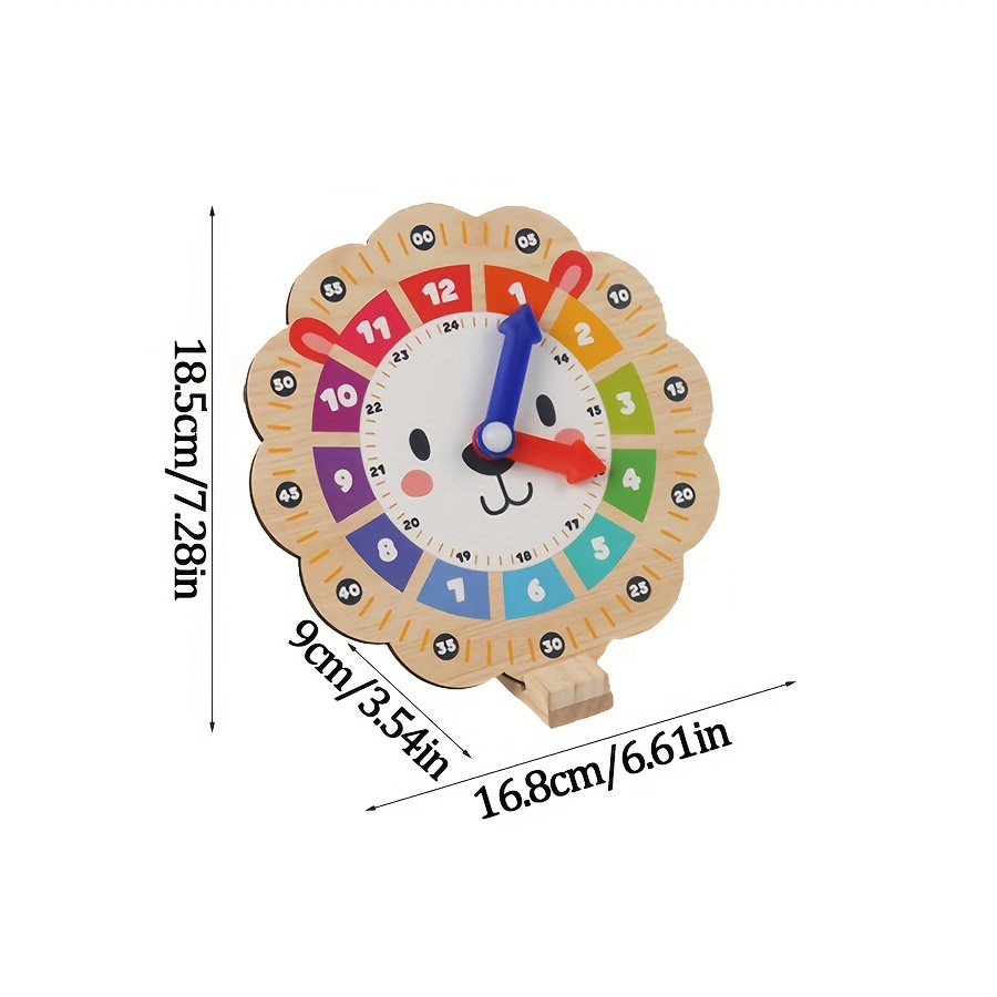 Wooden Clock Model Learning Toys Clock Learning Temu