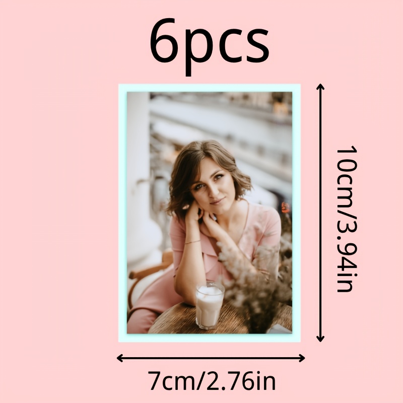 TEMU Imanes de nevera personalizados, juego de 6 piezas, imanes de nevera con foto personalizada y rectangular degradado, imanes de nevera