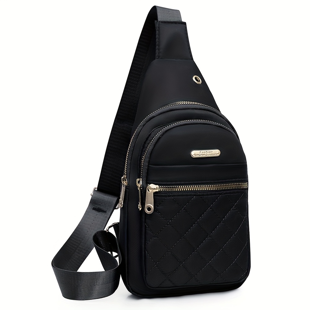 TEMU New Women's Chest Bag, Stylish Business Waist Bag, , Sports Fitness, Convenient Travel, Lightweight, Large Capacity, Portable Single Shoulder