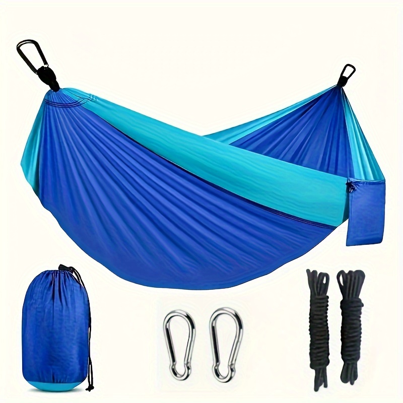 TEMU Cama Colgante para 1 Persona - Hamaca Portátil para Interior/Exterior, Camping, Senderismo, Playa - Tela de Resistencia, Compatible con
