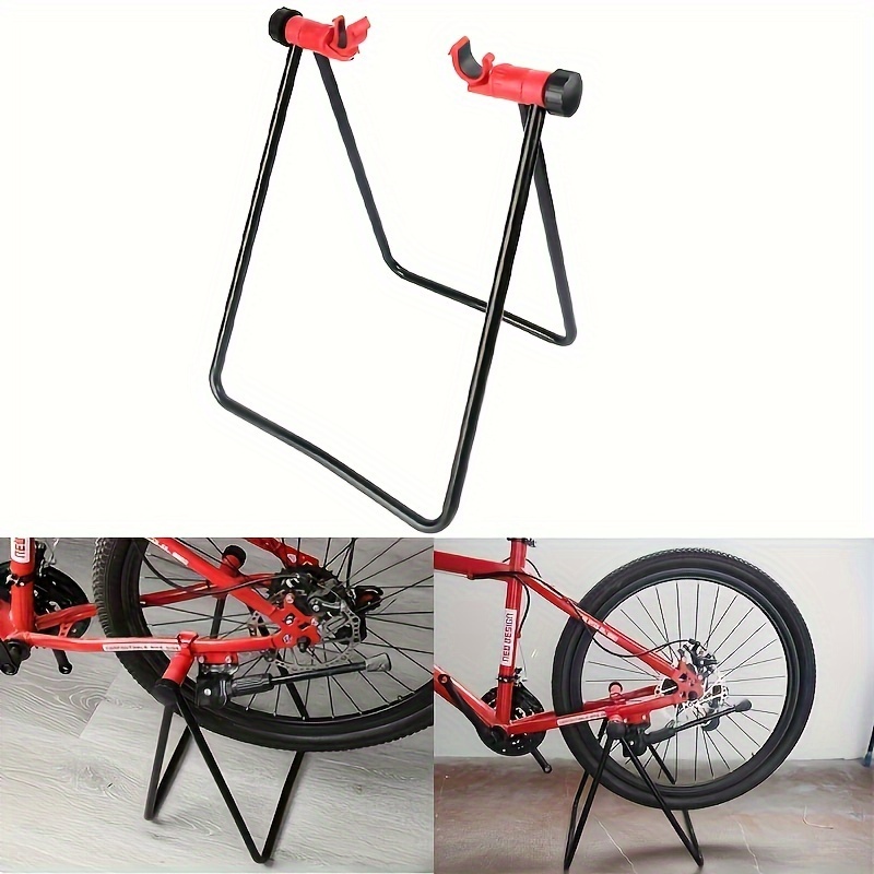 

1pc Adjustable Height Folding Bike Repair Stand, Portable Mechanical Bicycle Rack For Road & Mountain Bikes, Storage & Maintenance, Durable Material