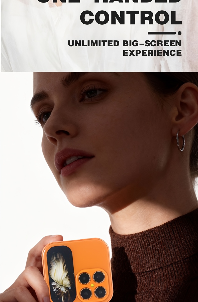 Mini Flip 2G Network Phone, New Xingyu Orange Color, Dual-SIM Dual-standby, Clear Calls, Back-side Flash Screen Reminder Function, 1000mAh Large Capacity, 72-hour Standby Time, Supports Multiple Languages/Bluetooth/music Playback/FM Radio Functions