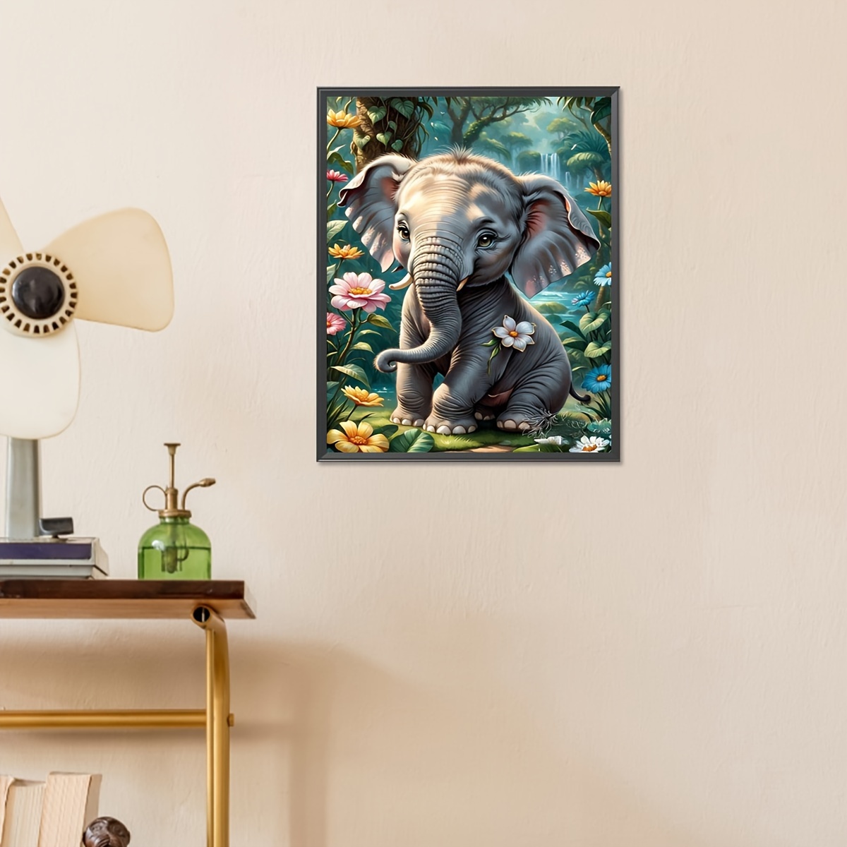 Diamond Painting Kit 5d Elephant Full Diamond Art Adult Home - Temu