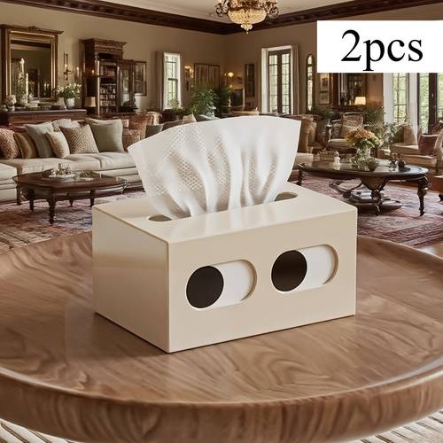 1pc 2pcs cute tissue box suitable for use in cars bedrooms living rooms offices and plastic tissue extractor box home decoration household daily desktop tissue box holder