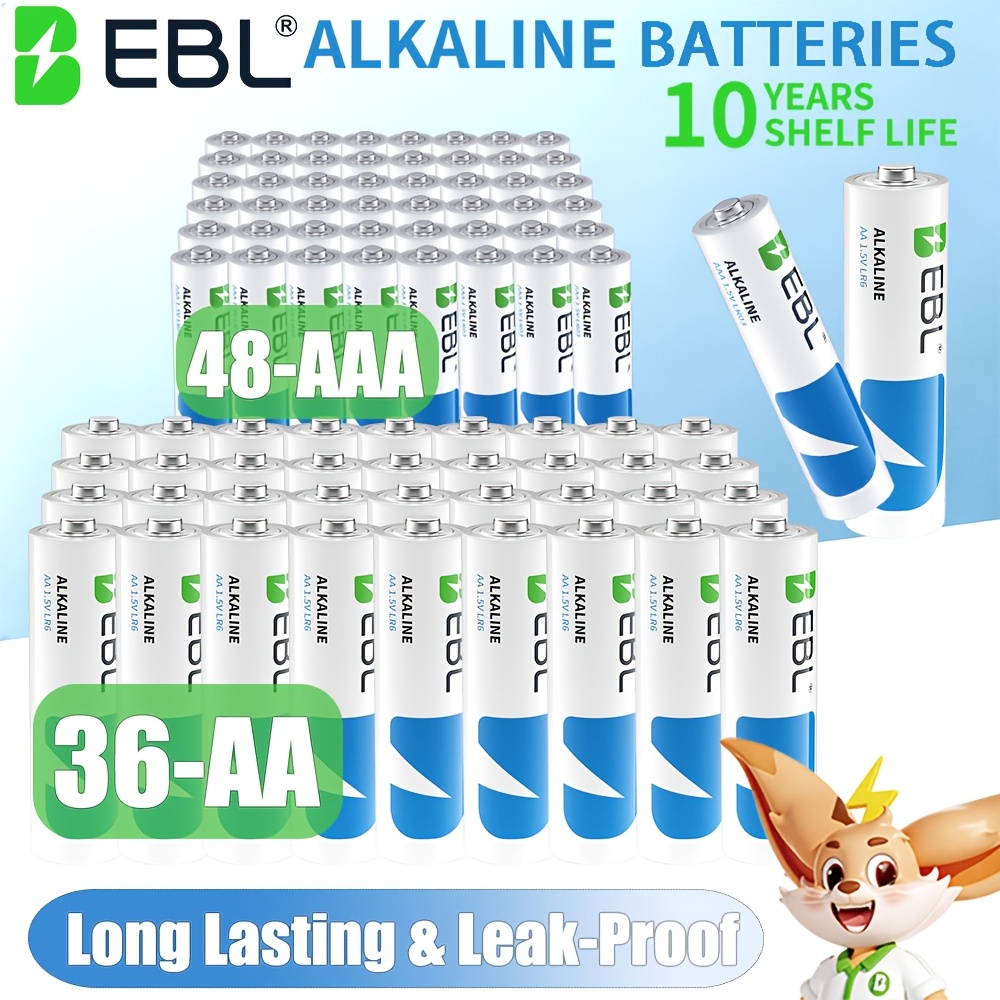 TEMU Ebl 48 36 Aa/ 48 Aa+36 Aaa Combination Battery, 84-pack Batteries, 1.5v Upgraded Durable Batteries With Capacity, 10-year , Leak-proof And