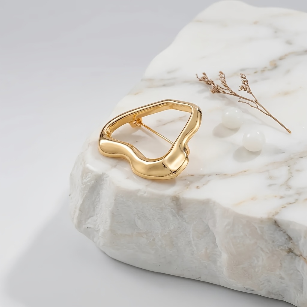 TEMU Broche plegable de lava líquida transfronterizo europeo y americano, decoración fija, accesorio de pin de traje multifuncional antiexposición
