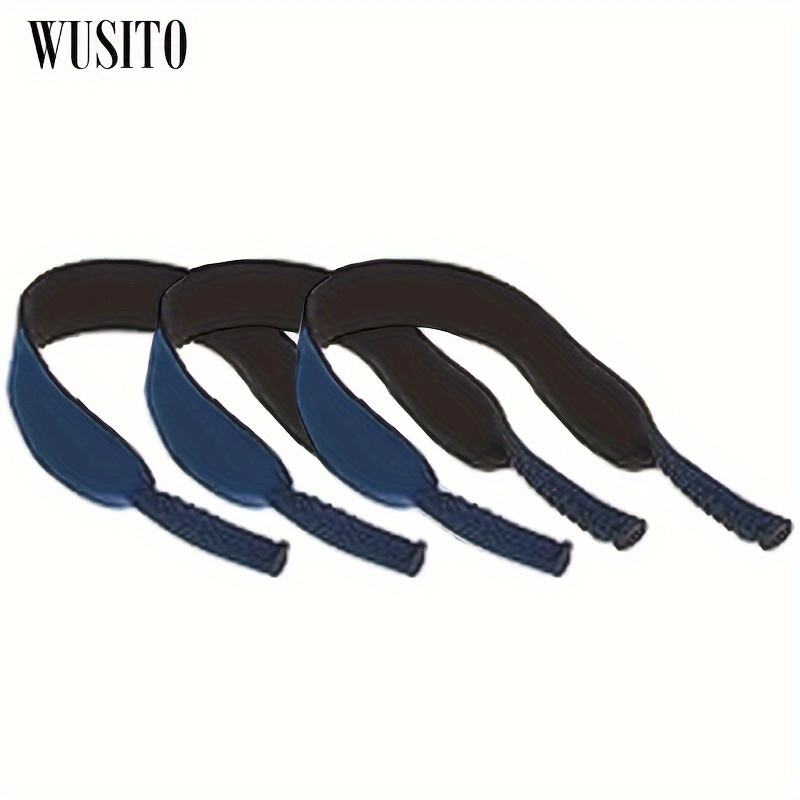 TEMU Wusito 3pcs Sports Eyewear Retainers - Adjustable, Comfortable Neoprene Anti-slip Glasses Straps For | For Fashion Glasses, & Sports Eyewear | Durable Nylon Lanyard Holder