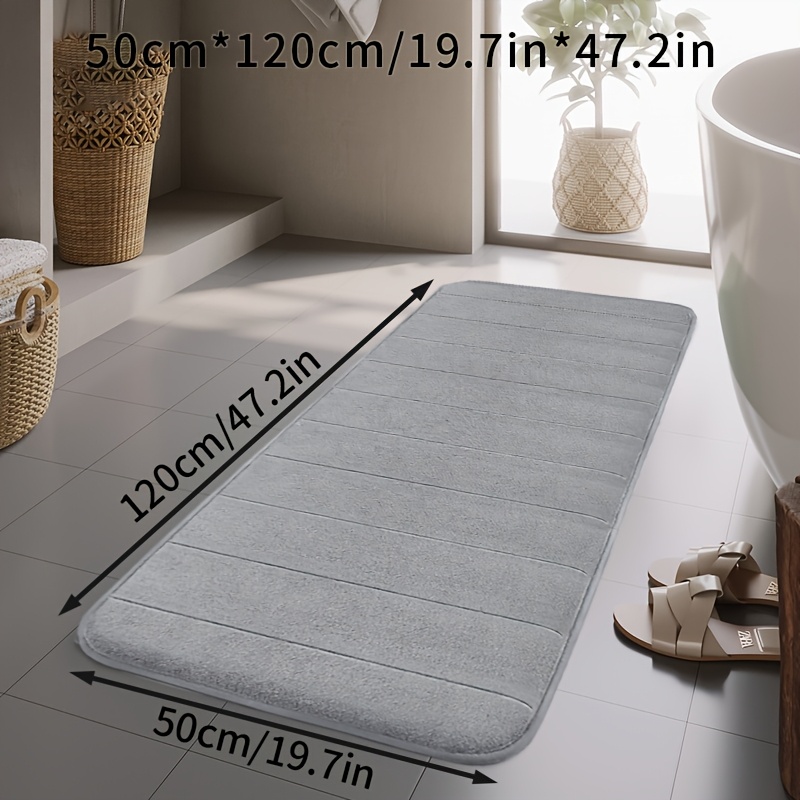 TEMU Tappeto da bagno con memory foam e ispessite, antiscivolo, tappetino da bagno extra assorbente e , lavabile in lavatrice, lavabile a , ad