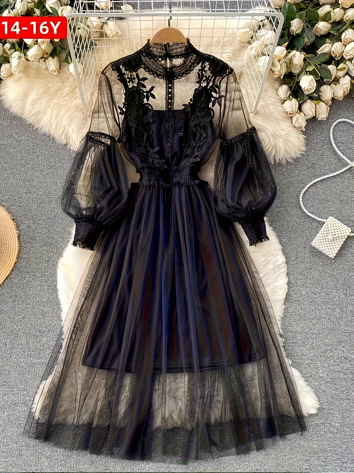 knee length dresses for ladies Elizabeth K - GS3513 - 3D Flower Sweetheart A-Line Cocktail Dress