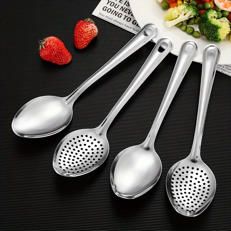 

Steel Spoon Colander, Long- Pointed Spoon For Household , , Tableware