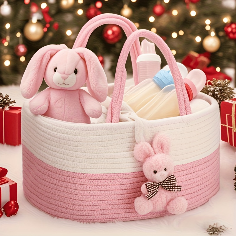 Cute Bunny Diaper Storage Basket for Kids