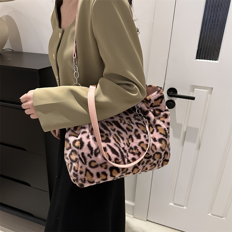 Animal Print Fuzzy Y2k Bag 90s Y2K Mini Backpack Rave Festival Furry Fuzzy  Bag Animal Print