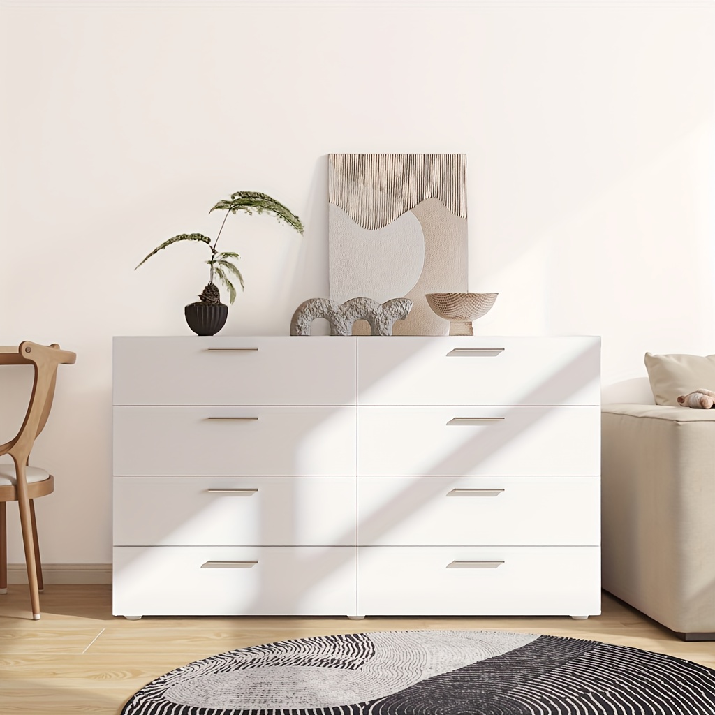 8 drawer double dresser bedroom wide storage cabinet living