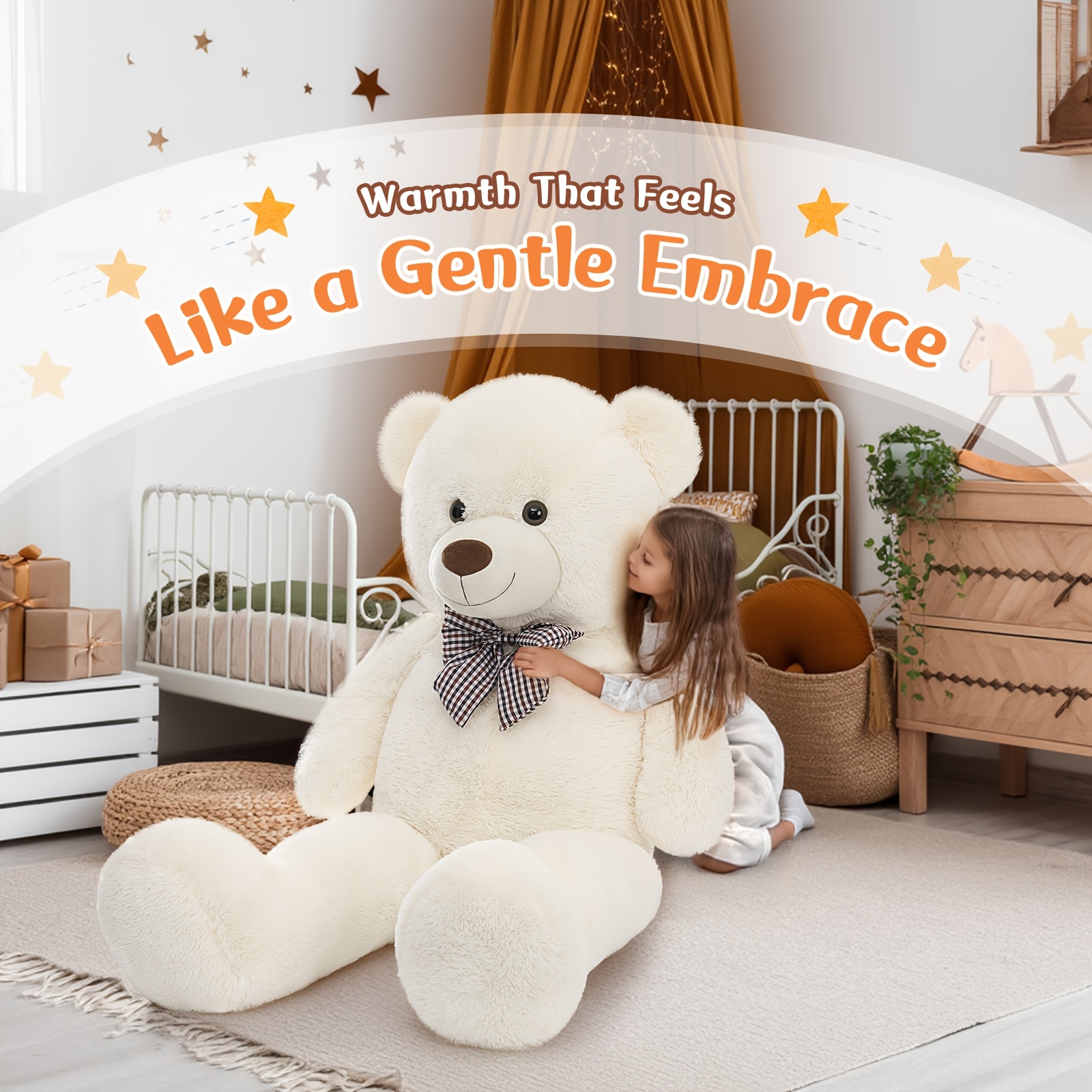Life Size Jumbo Teddy Bear, 139.7 cm Large Plush Toy