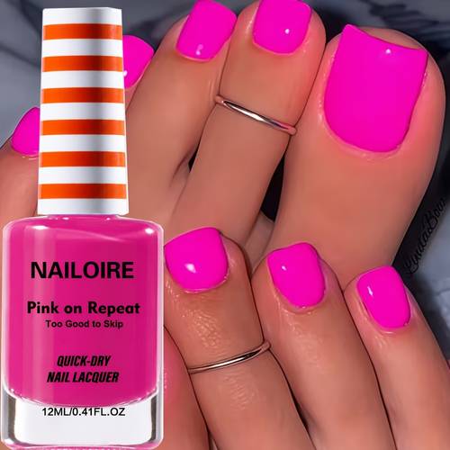 photo de l'article vernis à ongles à séchage rapide fruit rose 12ml, en de pinceau, ne nécessite pas de long dattente pour lapplication, et durable, réduit le risque de bavures et décaillage, adapté aux et aux vacances , convient