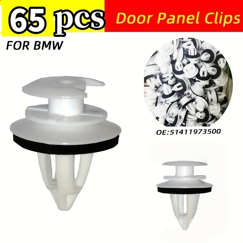 TEMU 65pcs Of Door Panel Clips With Sealing Rings, Suitable For E46, E34, E36, E38, E39, E85, E86, E90, M3, X5, M5, Z3, , 323ci, , , Oe No.