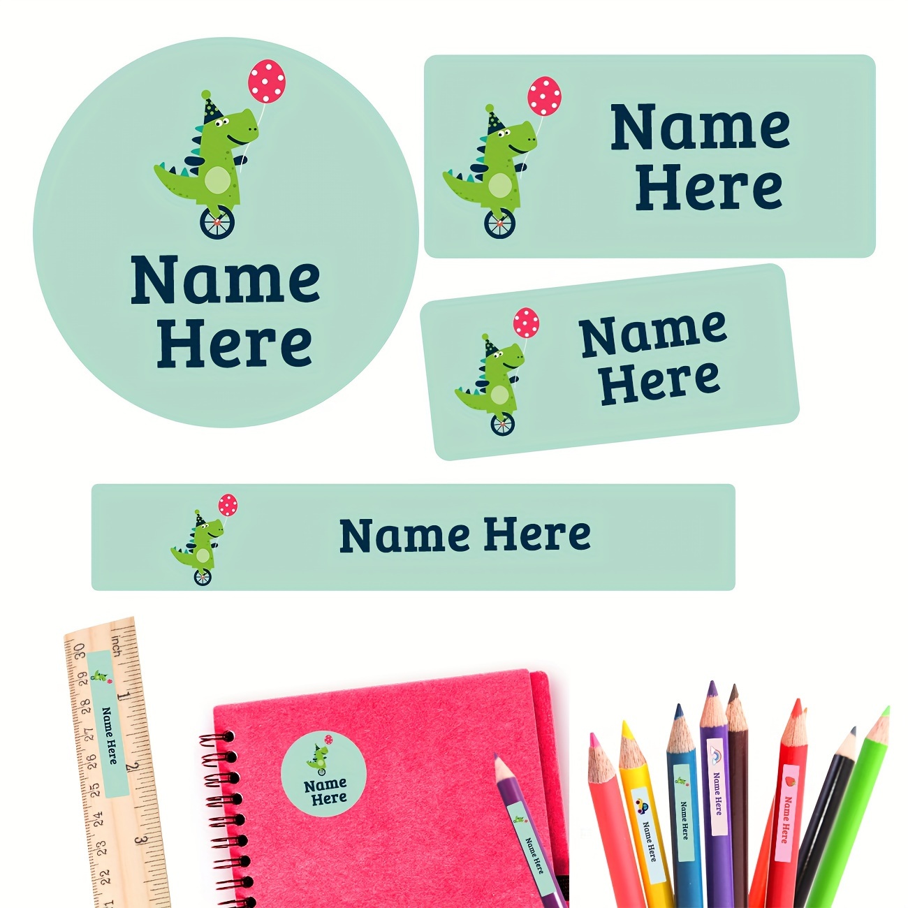 

Personalized Name Labels With Cartoon Designs - 152 Labels - Water Bottles, Lunch Boxes, And School Supplies - Waterproof, Drip-proof, Not -proof - Paper Material