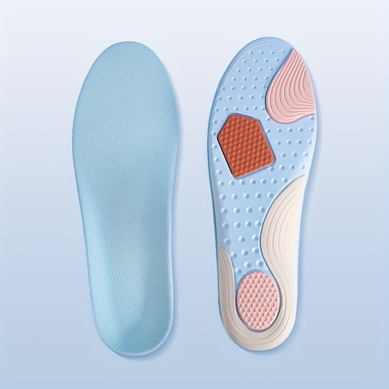 TEMU 1 Par de Plantillas con Soporte Arqueado Unisex, Plantillas para Adultos con Absorción de Impacto y Ventilación Deportiva