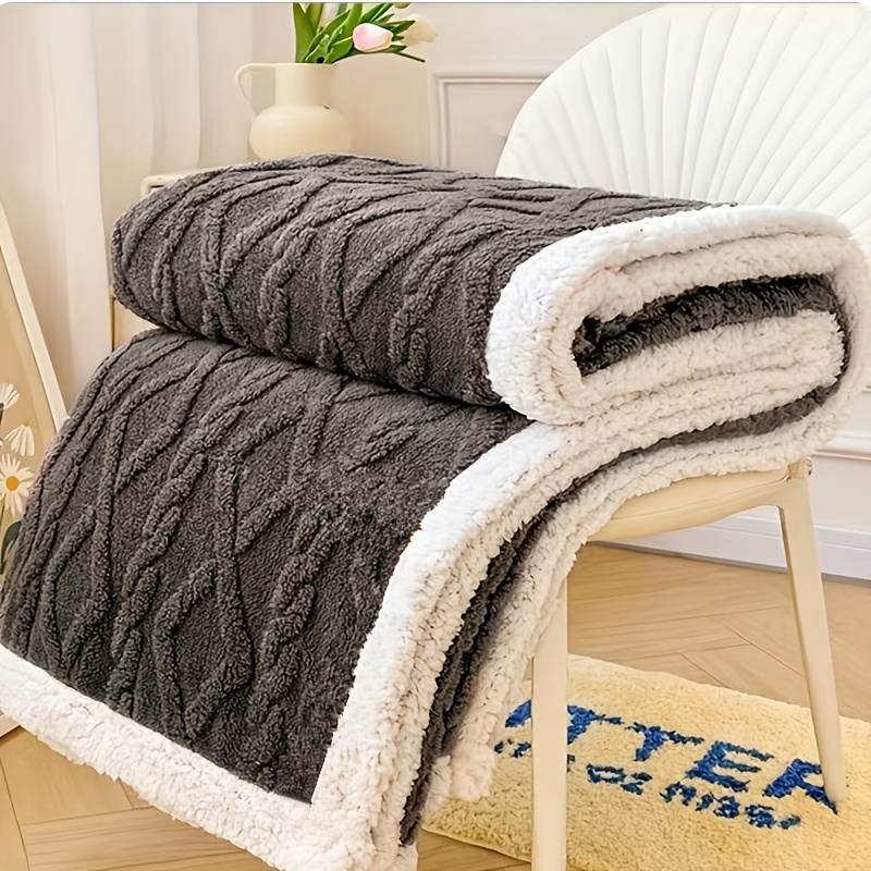 Blanket Thickened Lamb Coral Fleece Small Blanket Office Nap Sofa Cover Student Dormitory Blanket