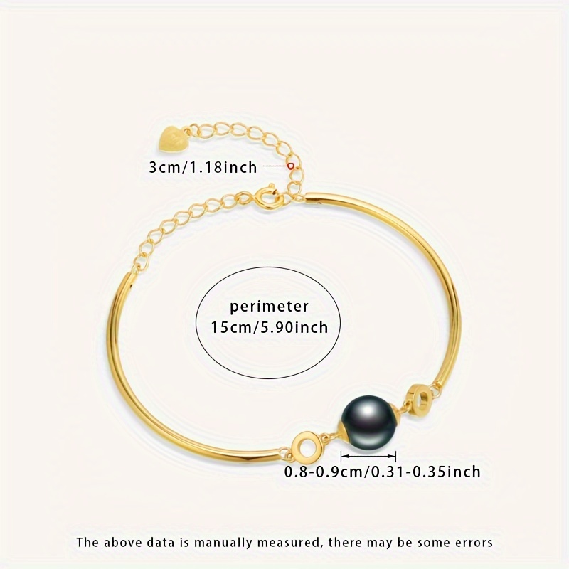 Tahiti Pearl Bracelet S925 Silver Yuhan Natural Gemstone