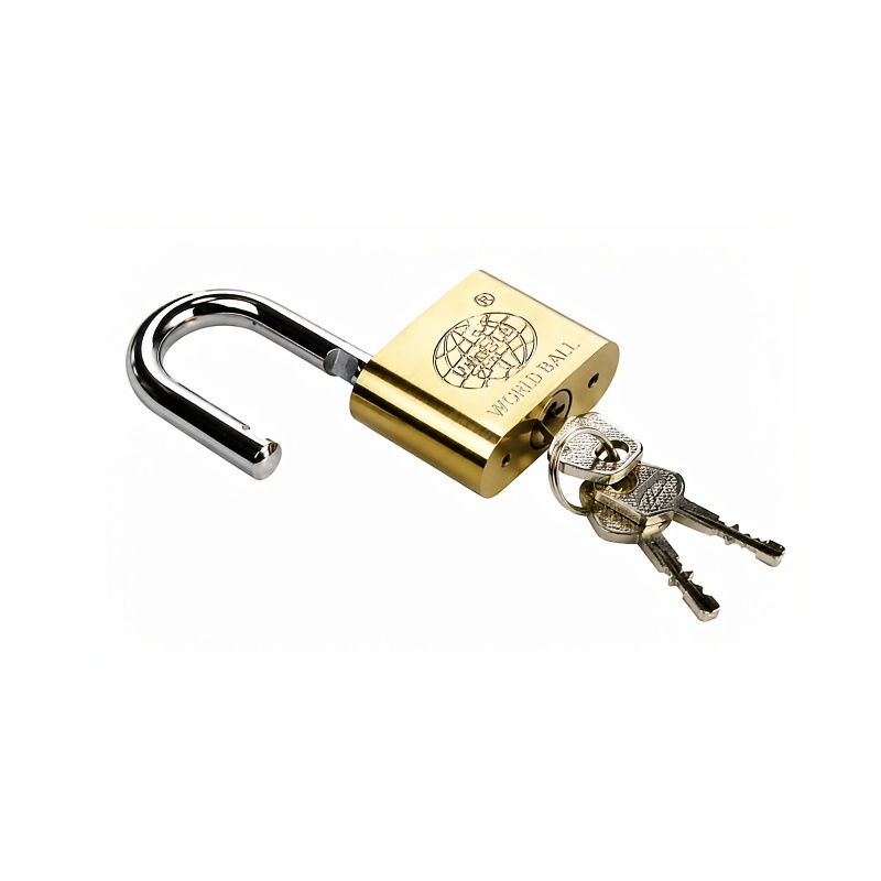 2pcs Brass Padlock Set, Safety Lock, Includes Key, Anti-theft Lock, Suitable For Garden Gates/toolbox Locks/warehouse Locks/cabinet Locks, Rust-proof And Corrosion-resistant.
