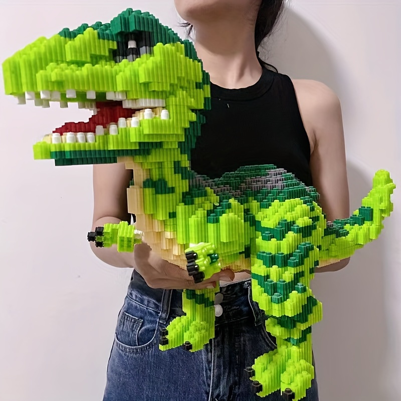 

4500 Pcs, Dinosaur Building Blocks, , And Birthday Gifts, Office Home Decor, Creative 3d Jigsaw Puzzles, Diy Handmade, Interlocking , Happy 14 +