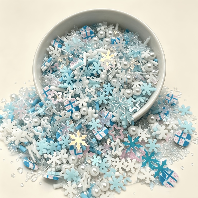 TEMU 1450pcs Winter Snowflakes/gifts/christmas Confetti, Winter Theme/christmas Party/wedding Decoration, Suitable For Phone Cases, Rocking Bottles