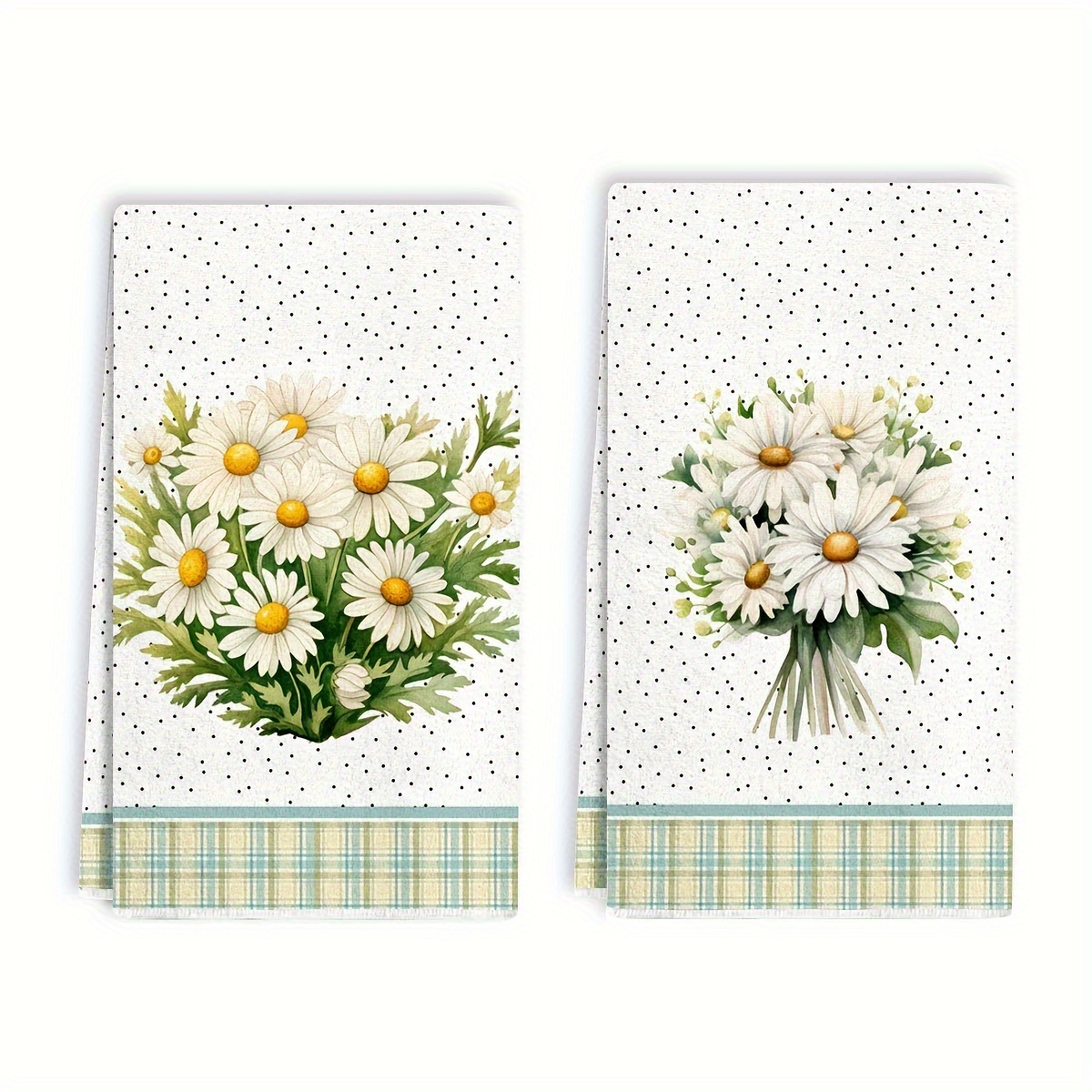 

2pcs Dish Cloths, Small Daisy Contemporary Style Hand Towels, Superfine Fiber Absorbent Kitchen Dish Cloths, Tea Towels, For Cooking, Baking, Housewarming Gifts, Cleaning Supplies, Bathroom Supplies