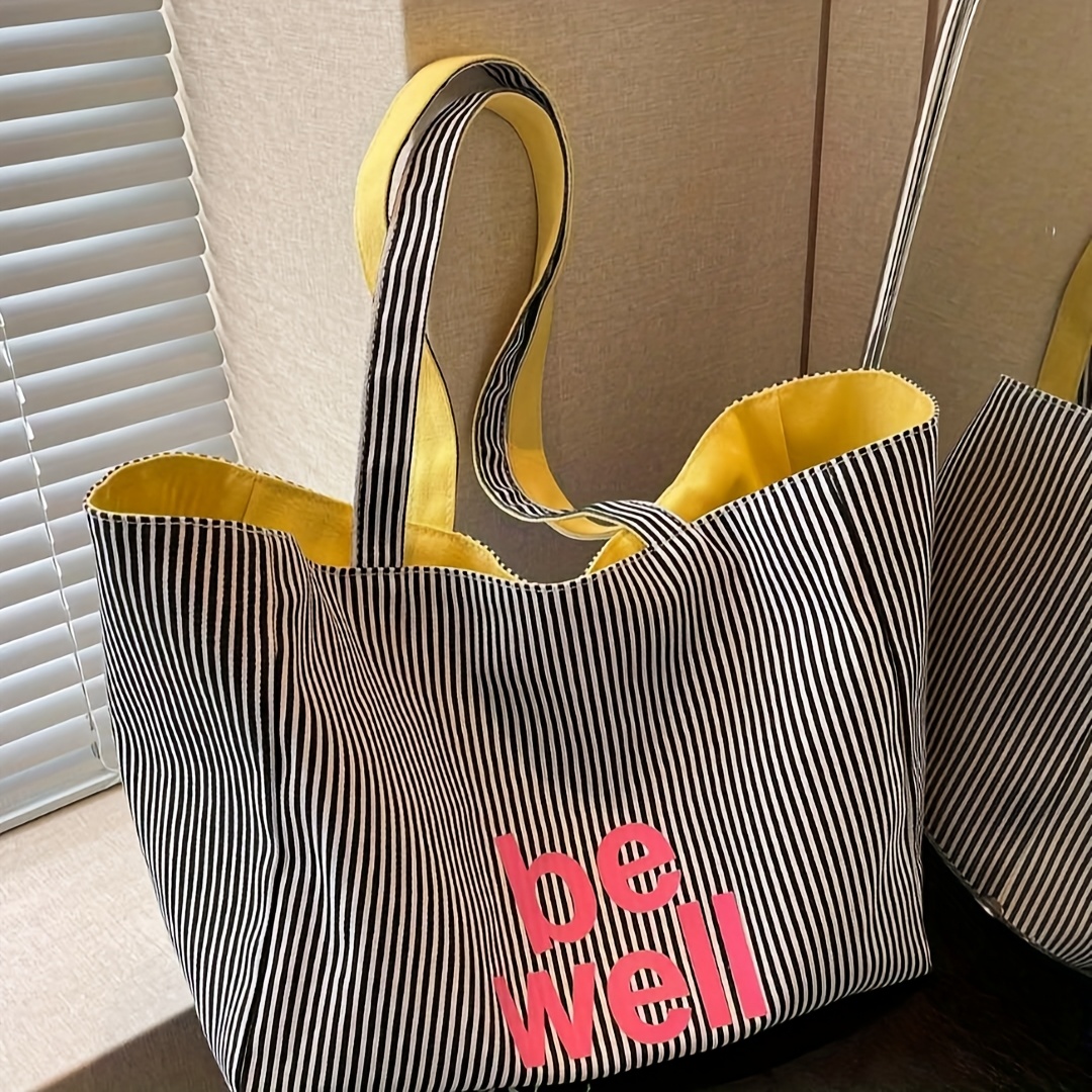TEMU Women's Large Capacity Tote Bag - Open Top Minimalist Shoulder Bag, Sturdy Everyday Work, Travel, Beach Bag - Women's Casual Purse, Travel