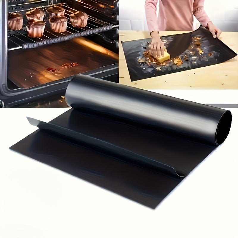 TEMU Reusable Oven Liner Mat - Easy Fiberglass Baking & Bbq Accessory For Electric, Gas , Toasters & Grills - Food-safe, Heat-resistant, Cupcakes &