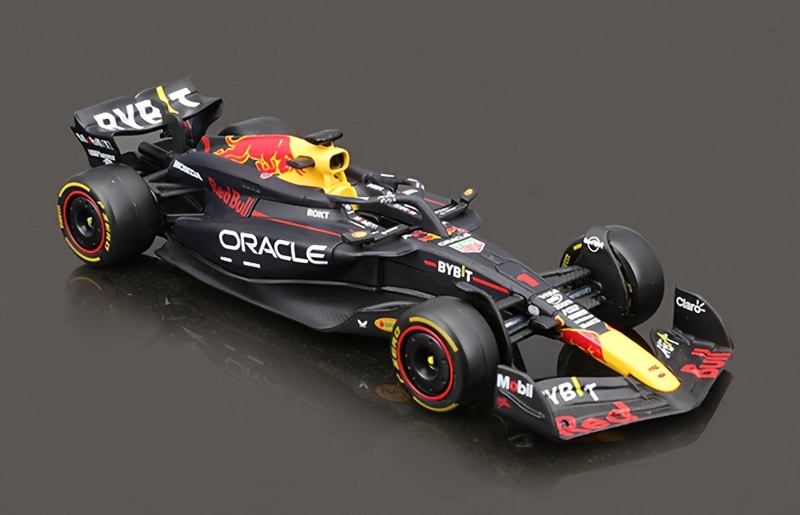 BURAGO 1:43 Scale Red Bull Racing RB20 Formula 1 Die-Cast Model Car with #1 & #11 Numbered - Collectible Zinc Alloy Racing Car, Push-Action Action Figure for Motorsport Fans, Display Gift