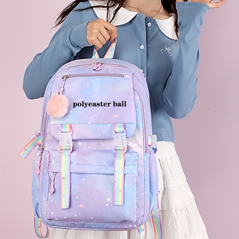 Rainbow High Girls Backpacks Cute Rucksack With Pockets Glitter Backpack For School Travel Holiday Sports Official Merchandise Back To School Girls