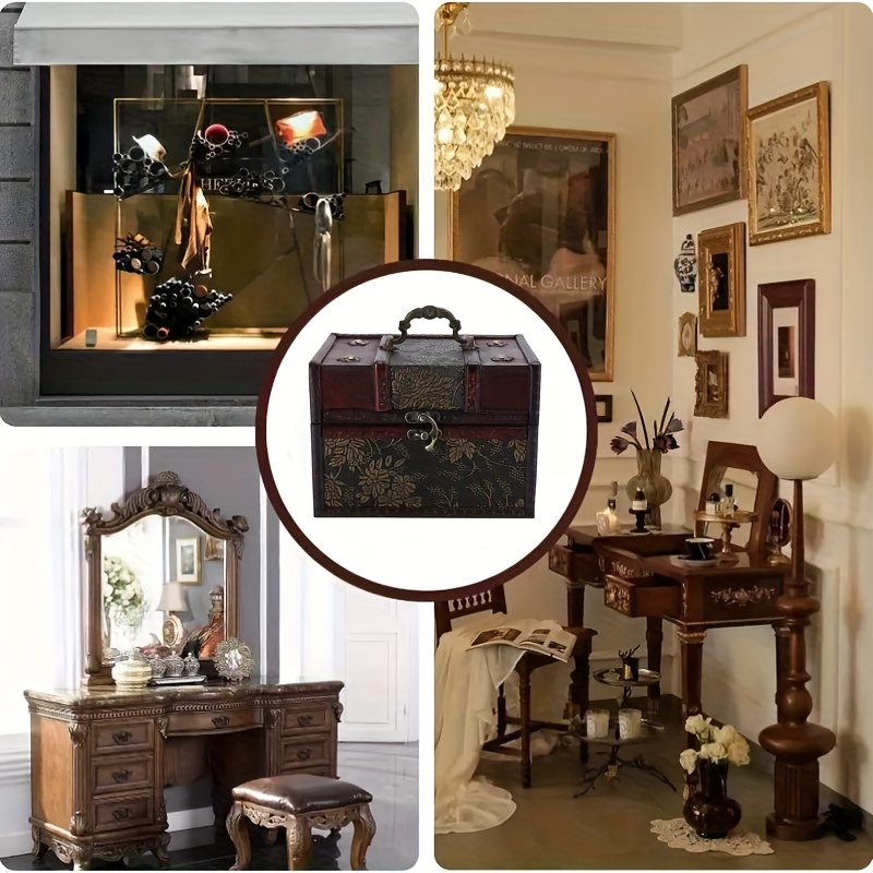 TEMU Vintage Jewelry Storage Boxes, Vintage European Style Classical Jewelry Storage Boxes Tissue Containers, Jewelry Storage Boxes And Decorations,