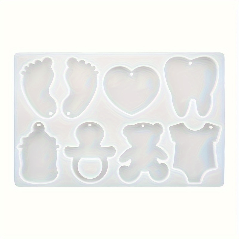 Image of Foot & Love Pendant Keychain Silicone Resin Mold Craft Diy Mould Crystal Epoxy Resin Casting Molds Candle Concrete Molds
