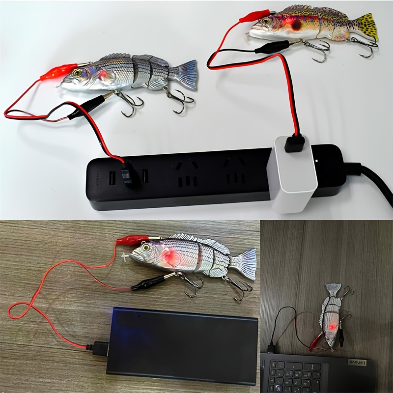 Small 10cm/25g Robotic Swimming Lures Fishing Auto Electric Lure Bait   for Swimbait USB Rechargeable Flashing LED, Saltwater Fishing, Fishing Gear, Wobbling Action,   Bait, Durable Lure, Usbpowered Lure, Fishing Enthusiasts,  