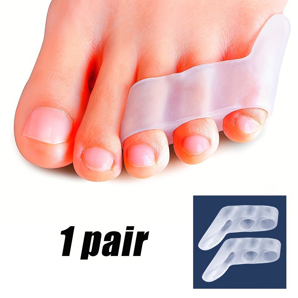 1 Pair Gel Toe Separators, Suitable For Third To Fifth Toes, Toe Separators