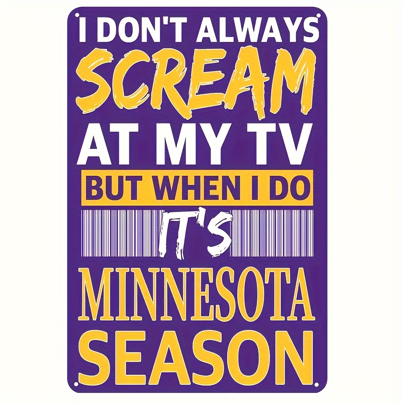 TEMU Seasonal Screaming Quote Metal Sign - Decoration - 8x12 Inch Waterproof & Weatherproof Aluminum Wall Art - Decor For Man Cave, Garage, Bar, Dorm