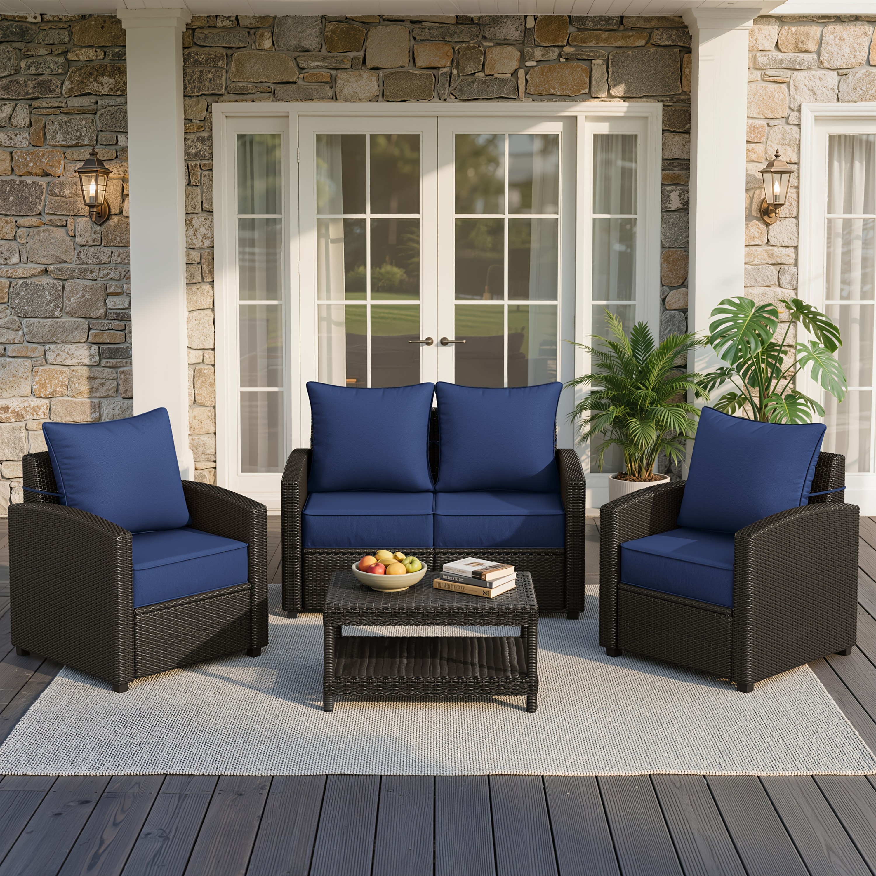 Outdoor Cushion Set of 1pc/2pcs/4pcs/6pcs - Thick 35D High-Density Foam Cushions Measuring 24*24*6.5 Inches, Featuring Quick Rebound, High Durability, And Easy Cleaning, Suitable for Outdoor Furniture Like Sofas And Patio Chairs