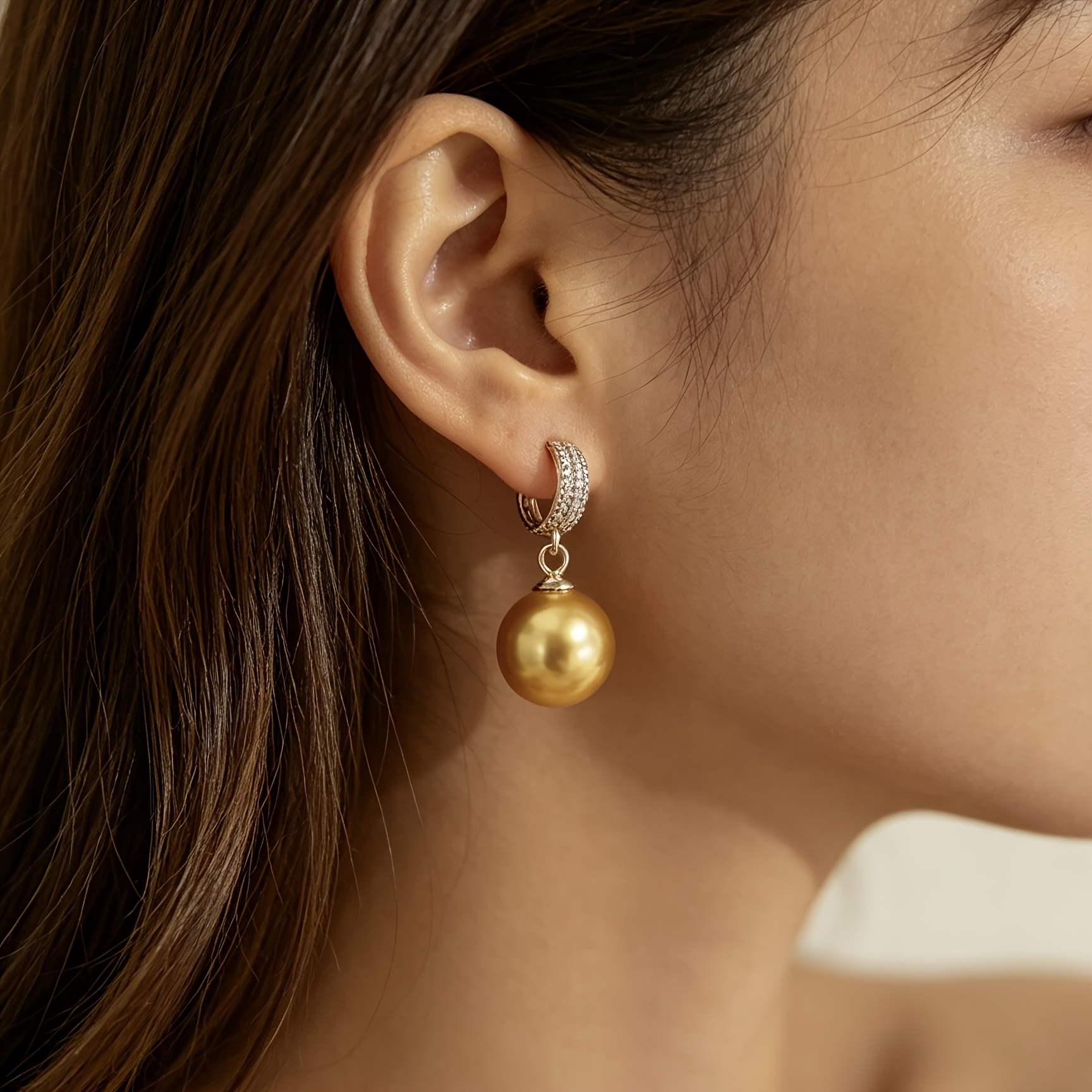 Women's Bohemian Large Zirconia Hoop Dangle Earrings