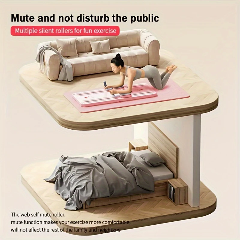 pp core trainer with automatic rebound mechanism multi functional abdominal workout board foldable for home fitness no charging needed home fitness equipment foldable fitness board durable workout equipment abdominal workout equipment details 11