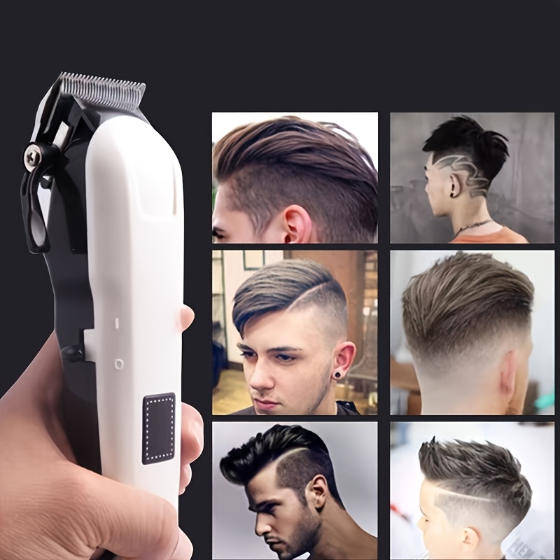 Máquina de Cortar e Aparar Cabelo Elétrica Recarregável Masculina13. 5