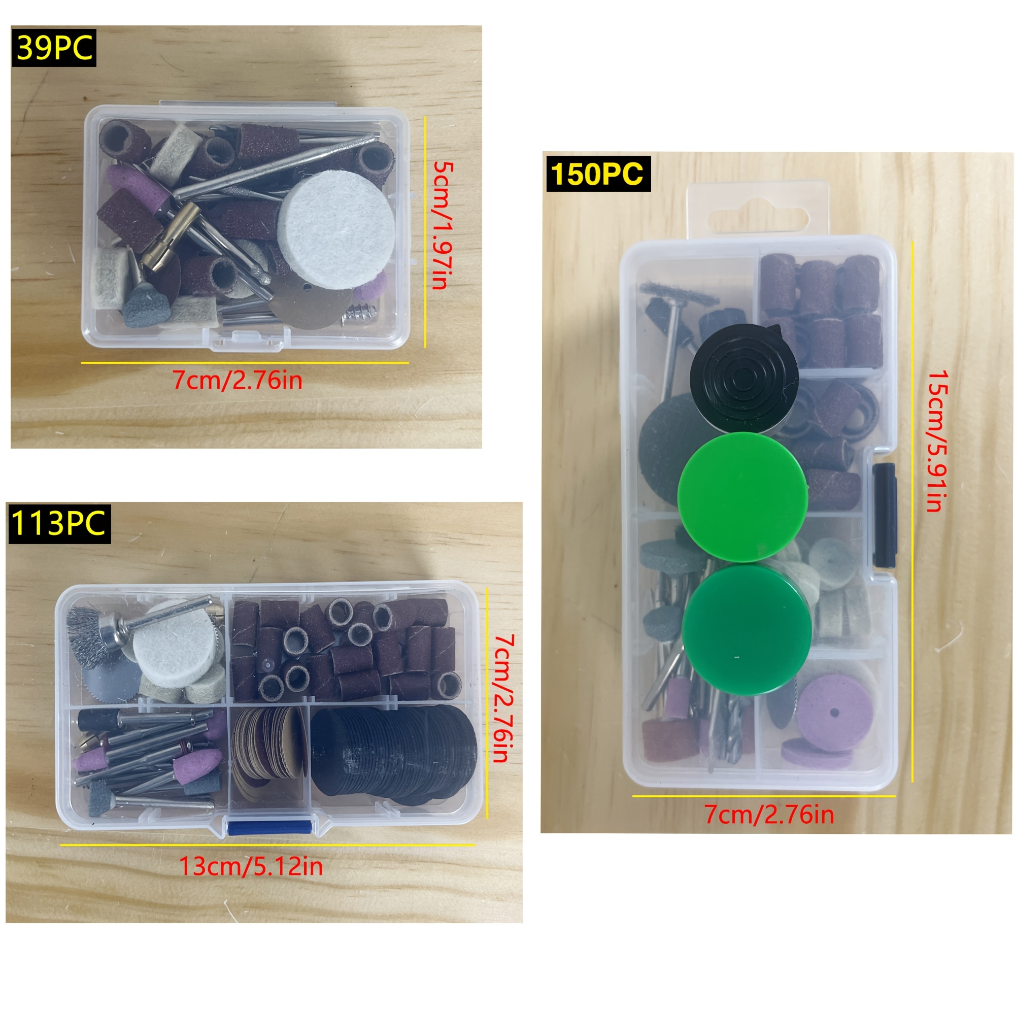 Boxed Set of Grinding Heads, 39/113/150pcs