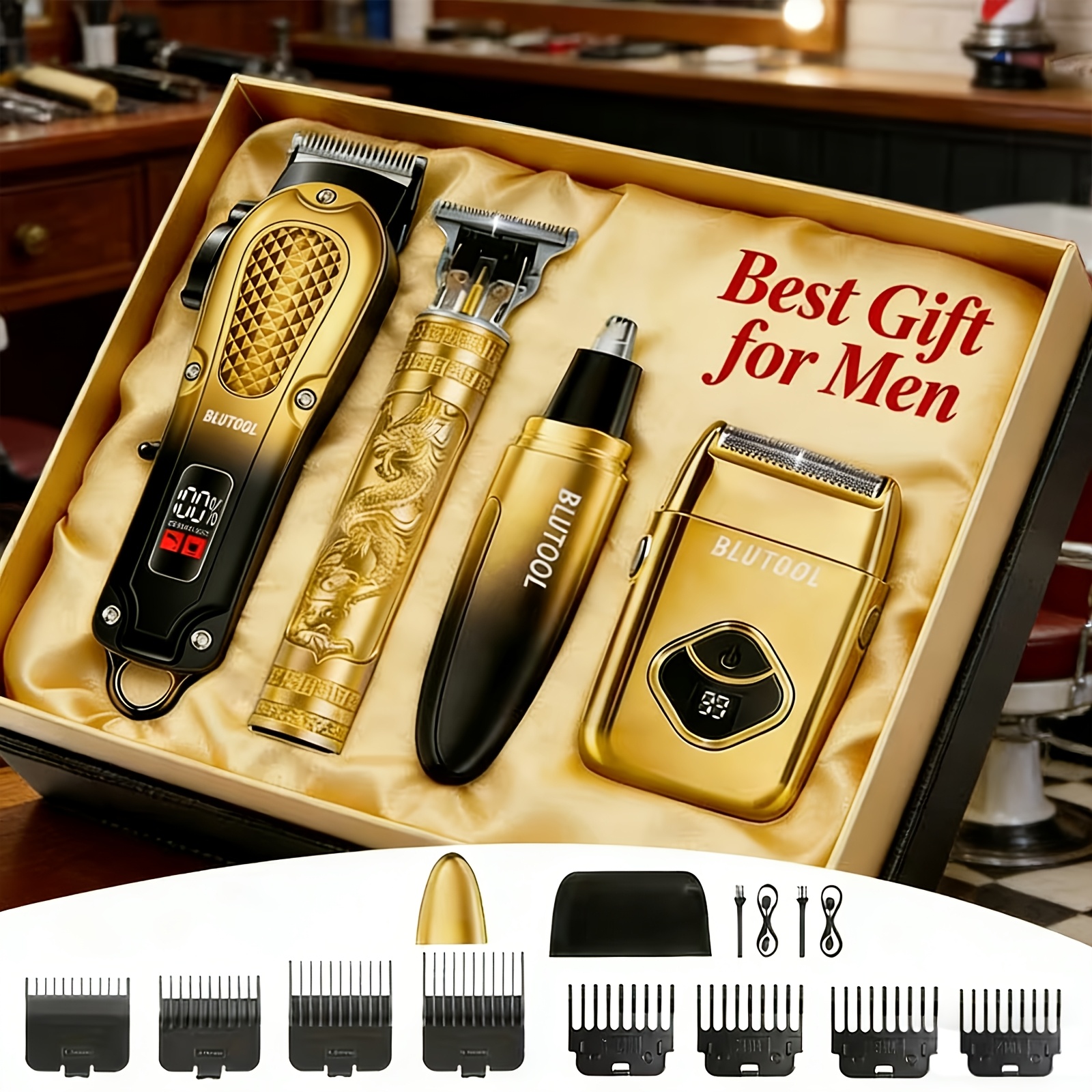 Golden-4pcs Hair Clipper Set