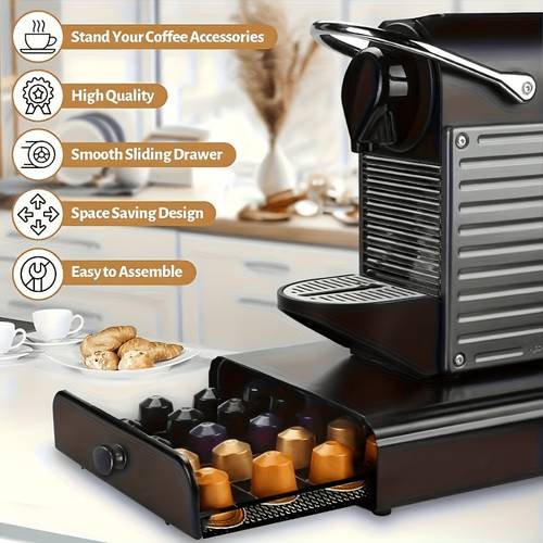 para 1 cápsula de café, estante multifunción para cafetera , se , cajón de almacenamiento compatible con cápsulas de café, para organizar en y cocina