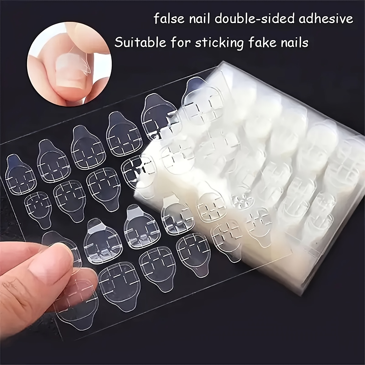 

1200pcs 50 Sheets Ultra-thin Waterproof Breathable Double-sided False Nail Adhesive Stickers - Super Jelly Nail Stickers For Manicure - Transparent Flexible Ballet Short