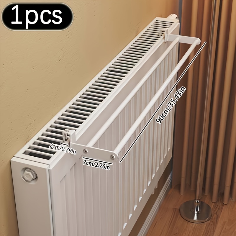 TEMU Étendoir à linge en métal à suspendre sur un radiateur, étendoir/porte-vêtements pour chauffe- à installer avec barres de séchage pour suspendre